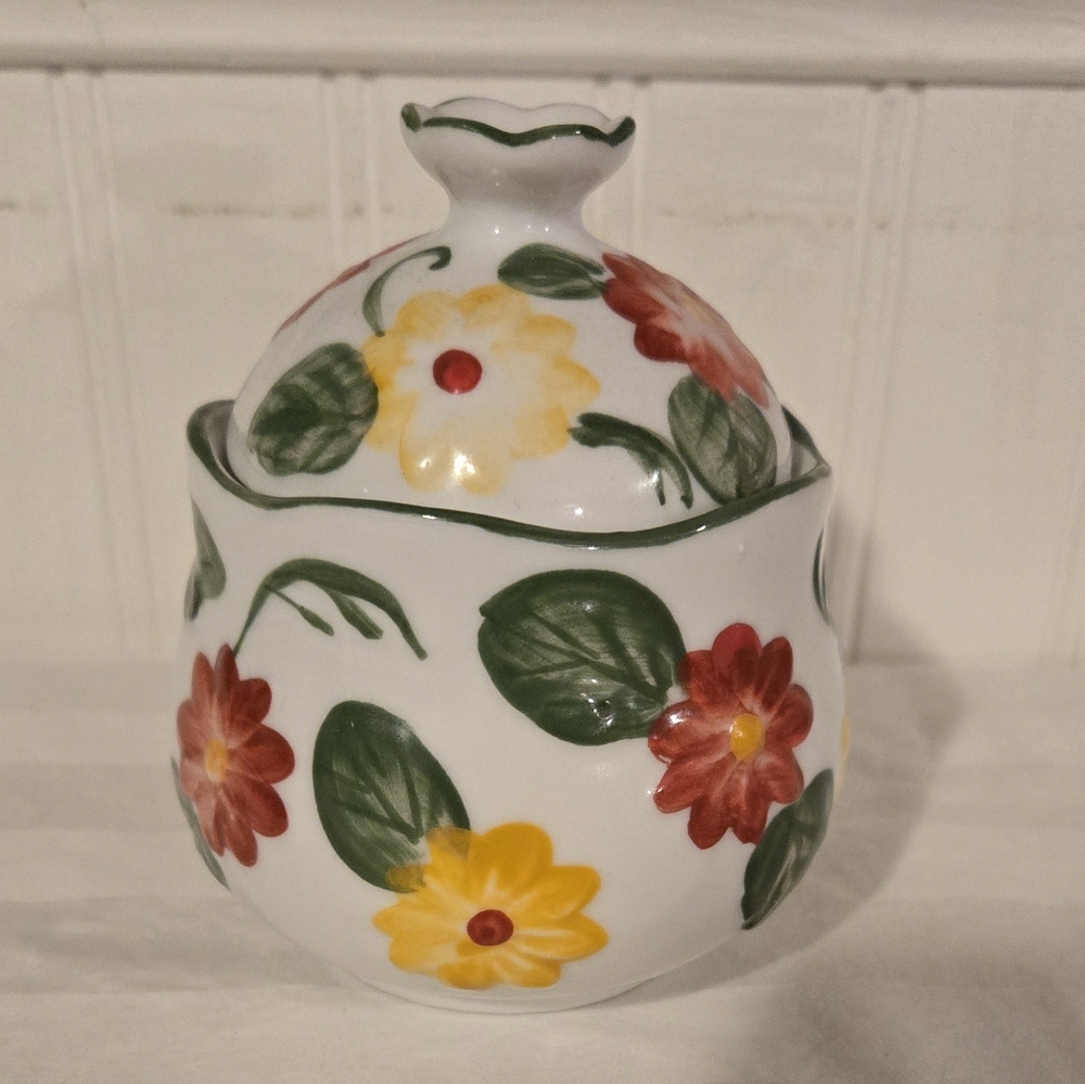 Temp-Tations Sugar Bowl with Lid - Floral Design